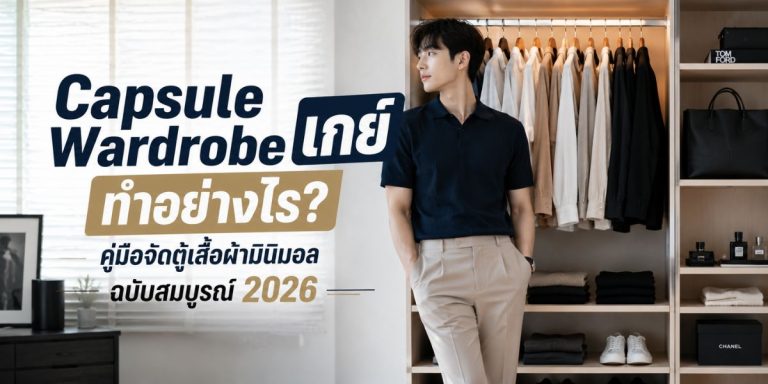 Capsule Wardrobe เกย์ ทำอย่างไร? คู่มือจัดตู้เสื้อผ้ามินิมอลฉบับสมบูรณ์ 2026