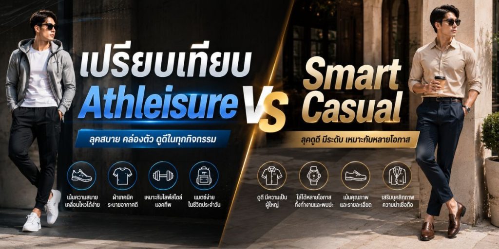 เปรียบเทียบ Athleisure กับ Smart Casual