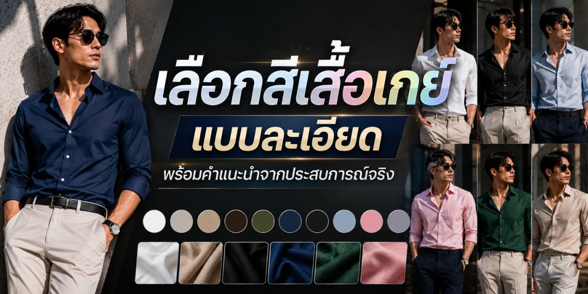 เลือกสีเสื้อเกย์ แบบละเอียด พร้อมคำแนะนำจากประสบการณ์จริง