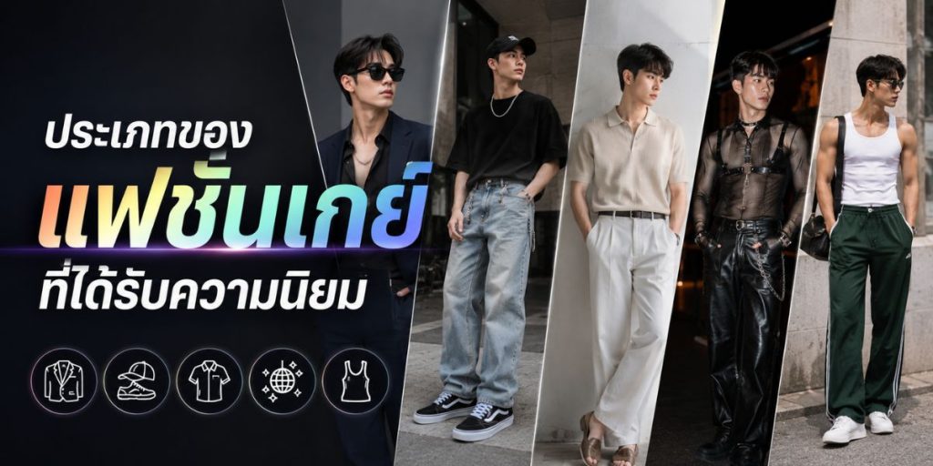 ประเภทของแฟชั่นเกย์ที่ได้รับความนิยม