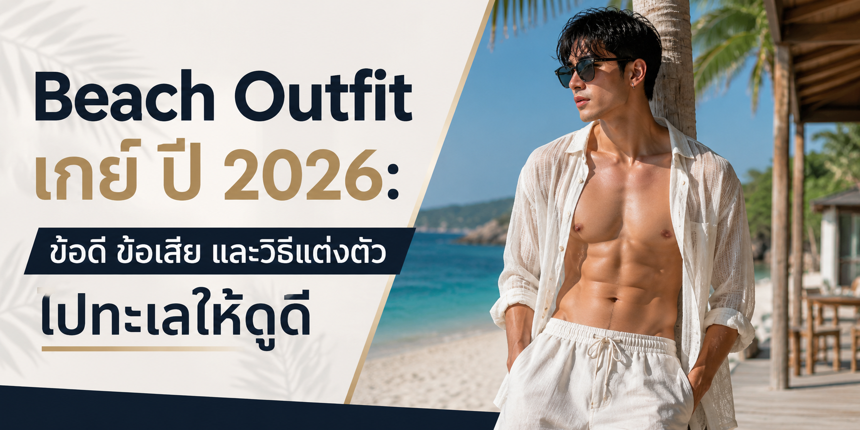 Beach Outfit เกย์ ปี 2026- ข้อดี ข้อเสีย และวิธีแต่งตัวไปทะเลให้ดูดี