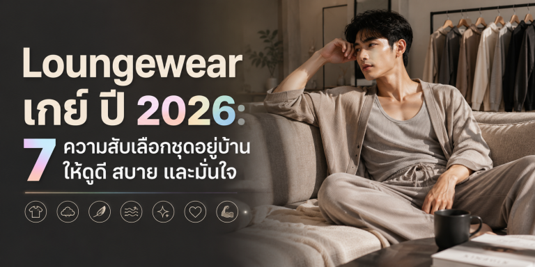 Loungewear เกย์ ปี 2026- 7 ความลับเลือกชุดอยู่บ้านให้ดูดี สบาย