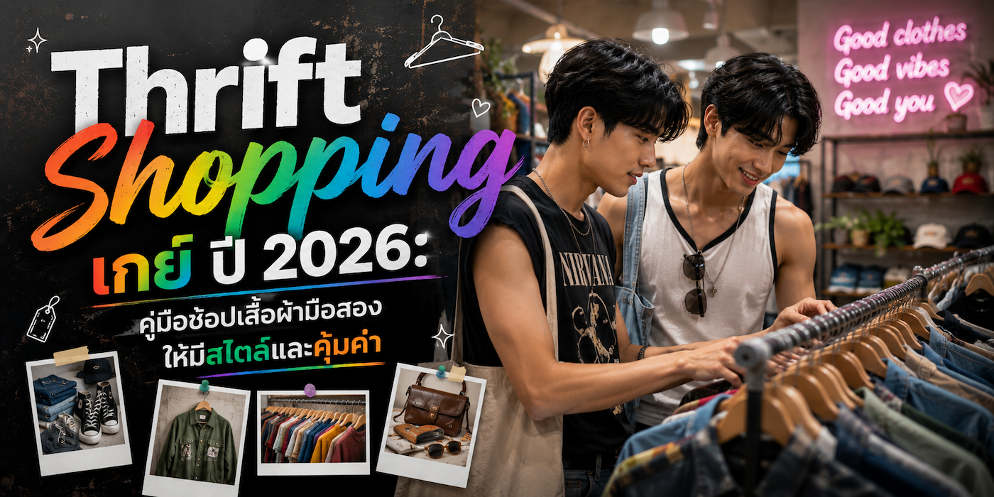 Thrift Shopping เกย์ ปี 2026- คู่มือช้อปเสื้อผ้ามือสองให้มีสไตล์และคุ้มค่า