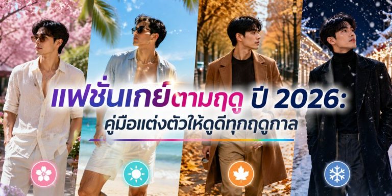 แฟชั่นเกย์ตามฤดู ปี 2026: คู่มือแต่งตัวให้ดูดีทุกฤดูกาล