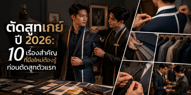 ตัดสูทเกย์ ปี 2026- 10 เรื่องสำคัญที่มือใหม่ต้องรู้ก่อนตัดสูทตัวแรก
