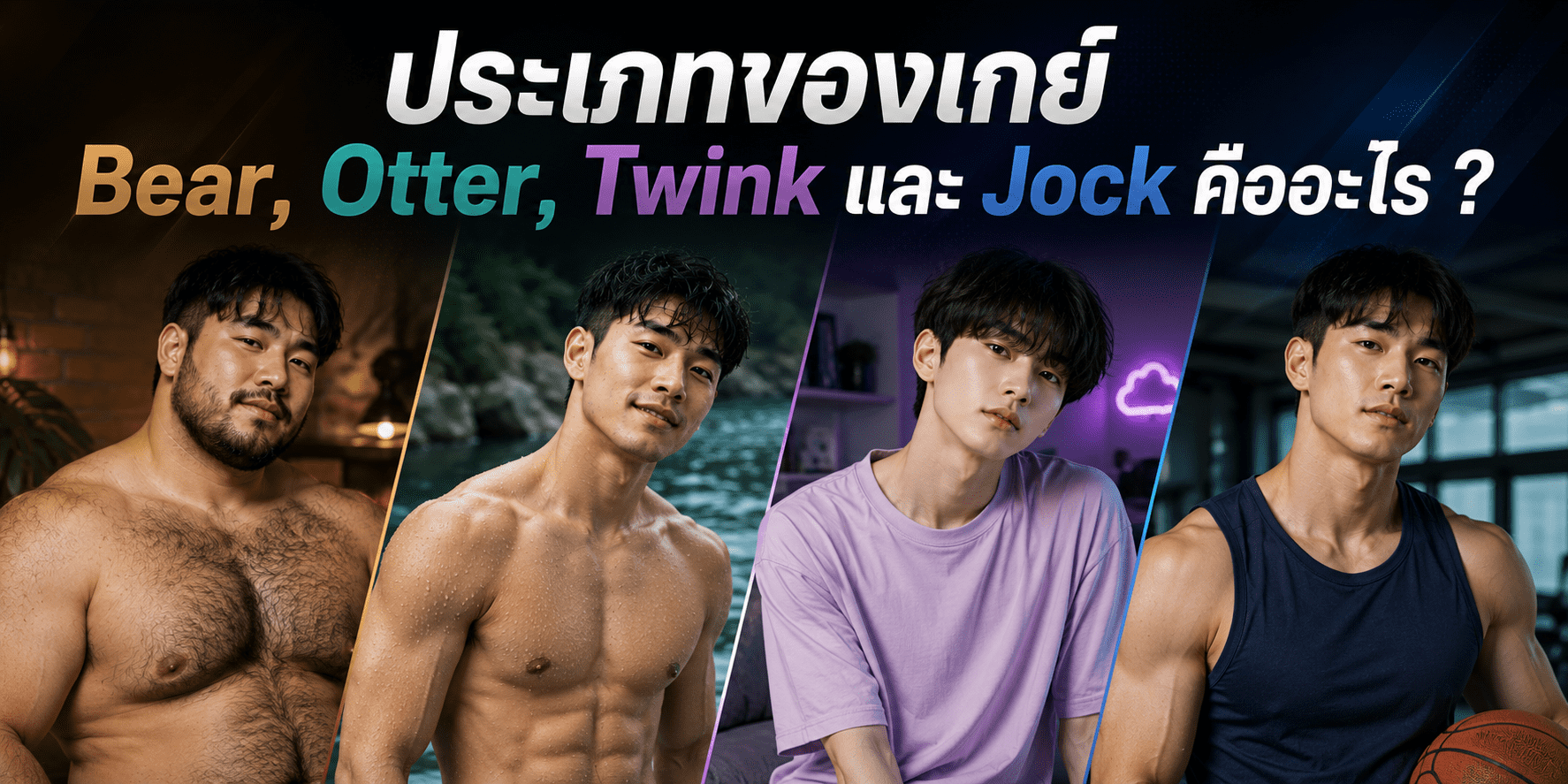 ประเภทของเกย์-bear,-otter,-twink-และ-jock-คืออะไร