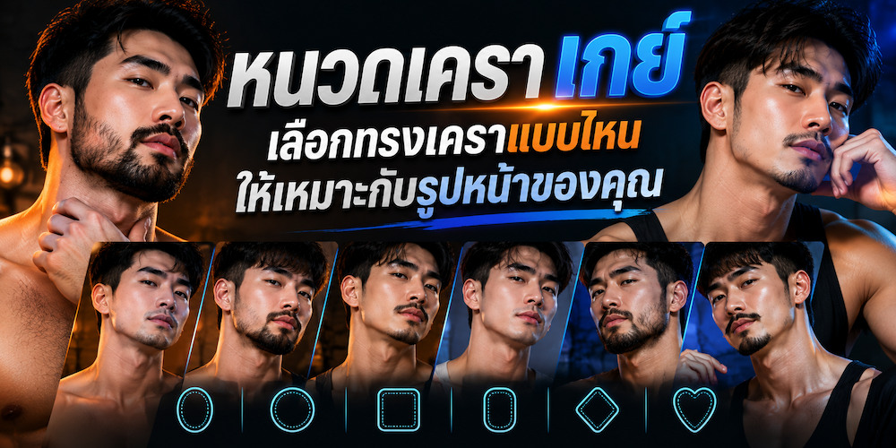 หนวดเครา เกย์ เลือกทรงเคราแบบไหนให้เหมาะกับรูปหน้าของคุณ